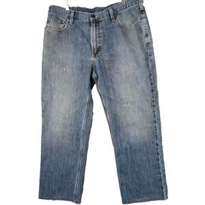 Carhartt Jeans Womens 36x27 Blue Relaxed Wide Leg Crop Denim Capris Streetwear